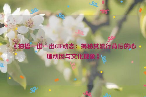 《抽搐一进一出GIF动态：揭秘其流行背后的心理动因与文化现象》